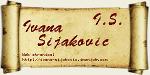 Ivana Šijaković vizit kartica